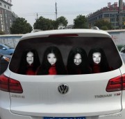 Страшные наклейки на автомобиль с зомби против дальнего света фар Китай рулит